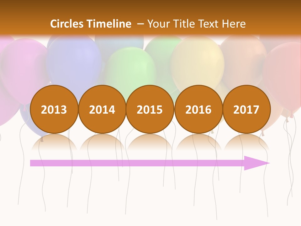 Pink Fly Float PowerPoint Template