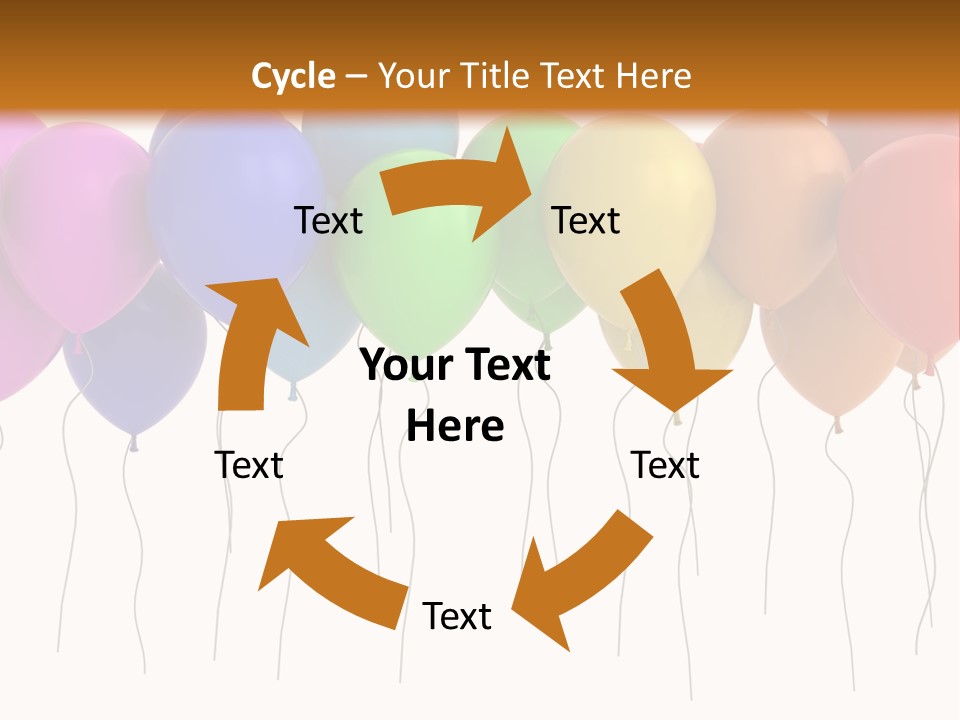 Pink Fly Float PowerPoint Template