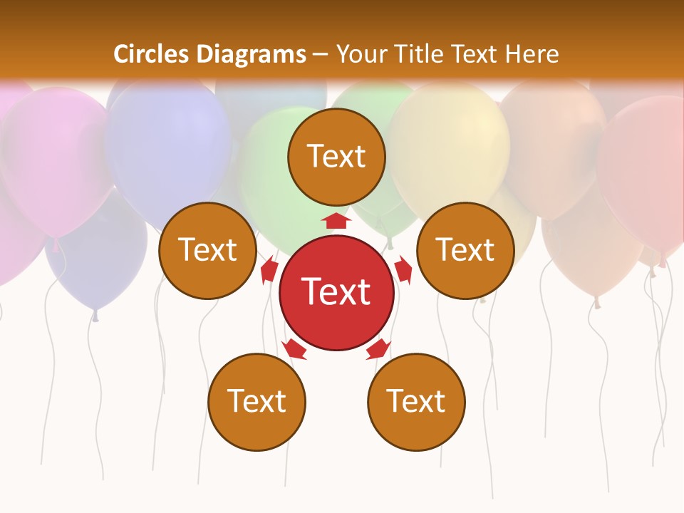 Pink Fly Float PowerPoint Template