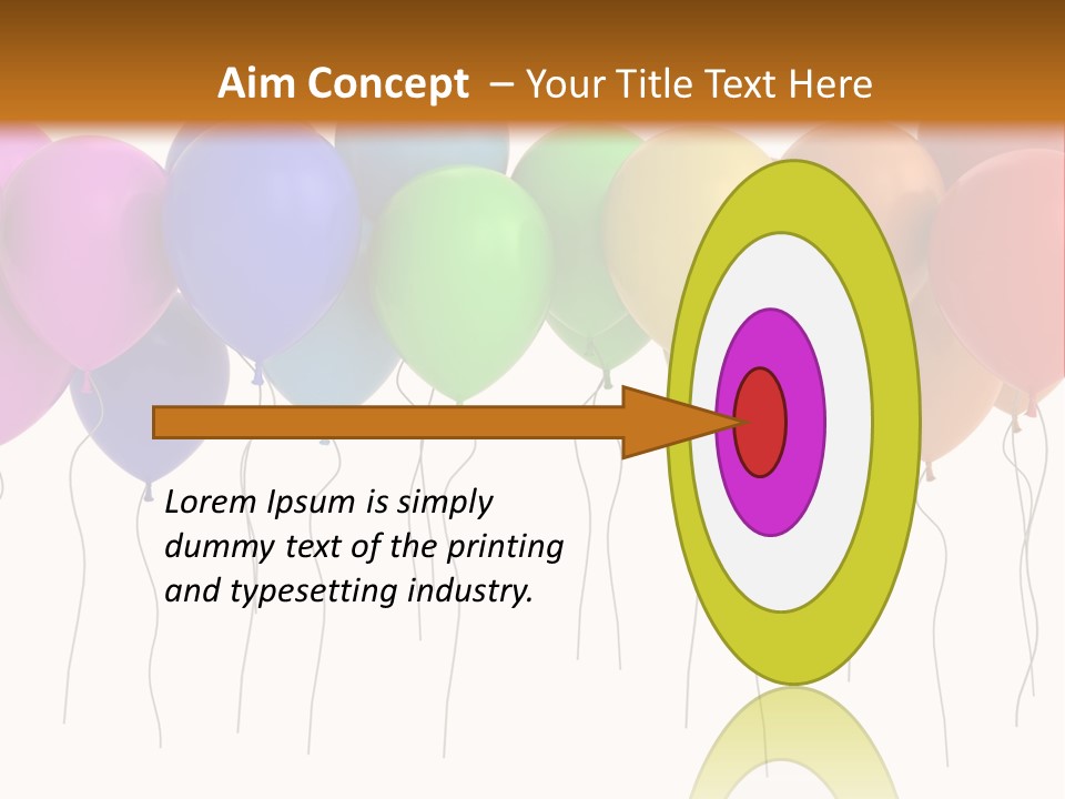 Pink Fly Float PowerPoint Template