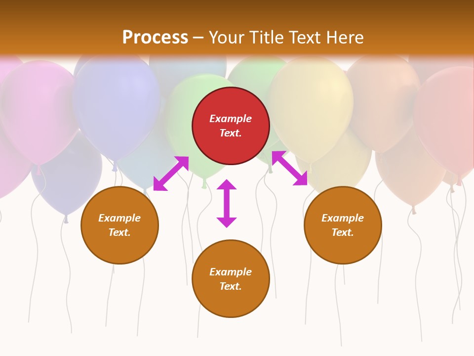 Pink Fly Float PowerPoint Template