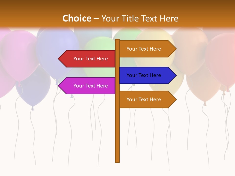Pink Fly Float PowerPoint Template
