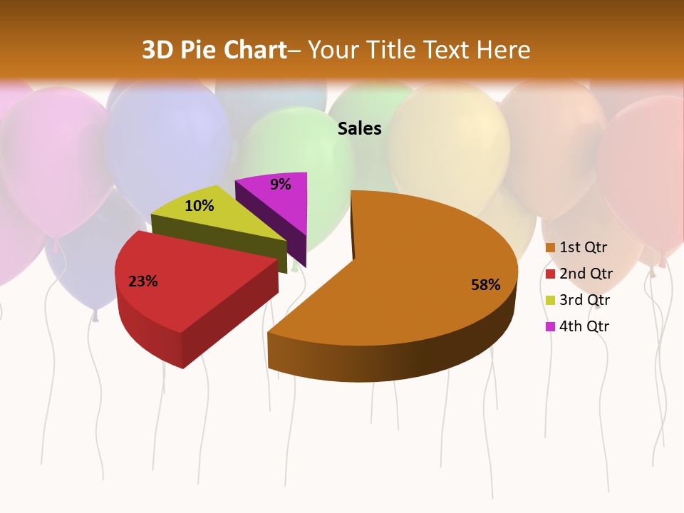 Pink Fly Float PowerPoint Template