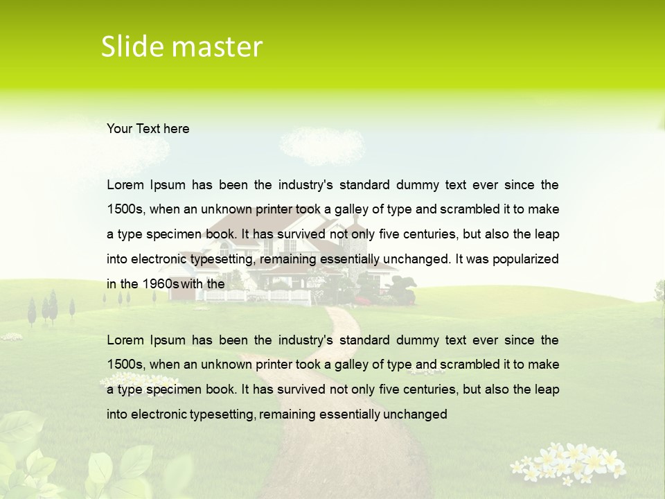 Photo Grass Sky PowerPoint Template