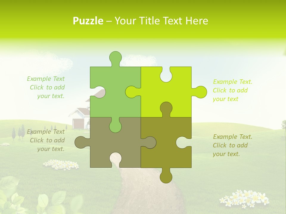 Photo Grass Sky PowerPoint Template