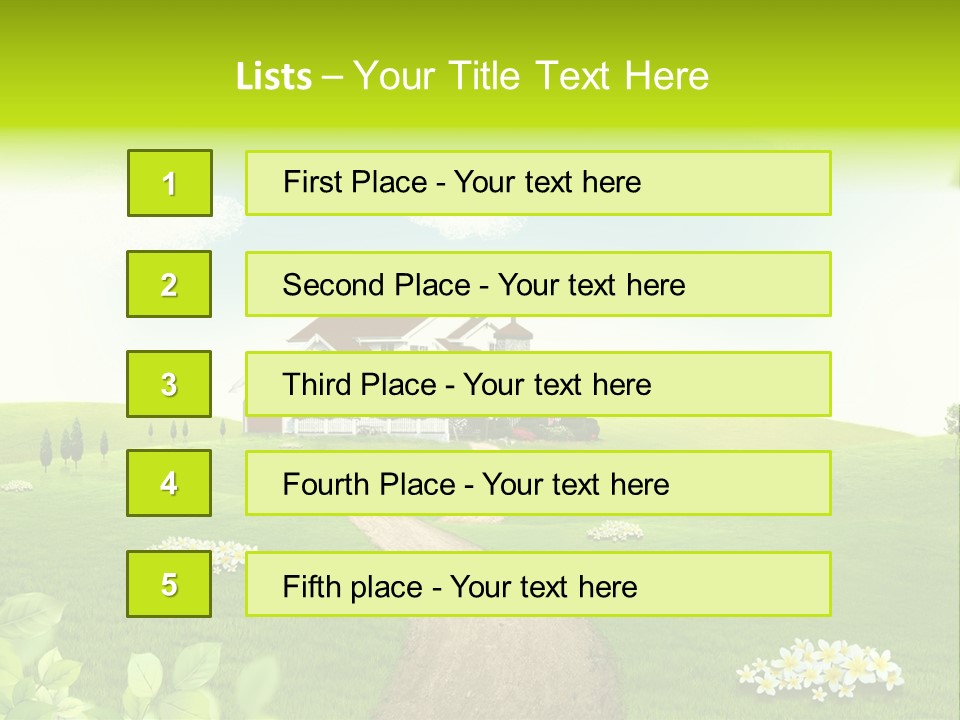 Photo Grass Sky PowerPoint Template