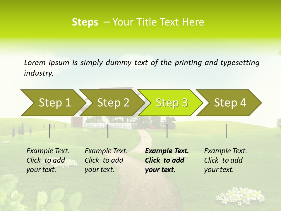 Photo Grass Sky PowerPoint Template