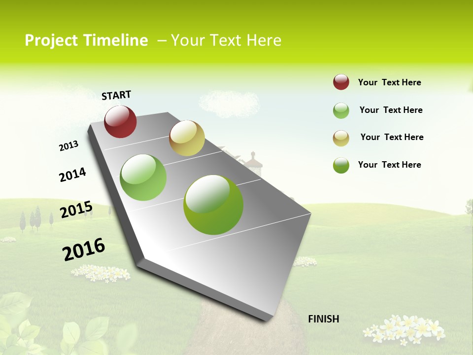 Photo Grass Sky PowerPoint Template