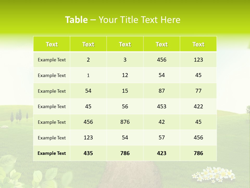 Photo Grass Sky PowerPoint Template