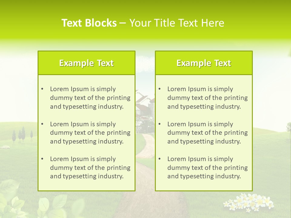 Photo Grass Sky PowerPoint Template