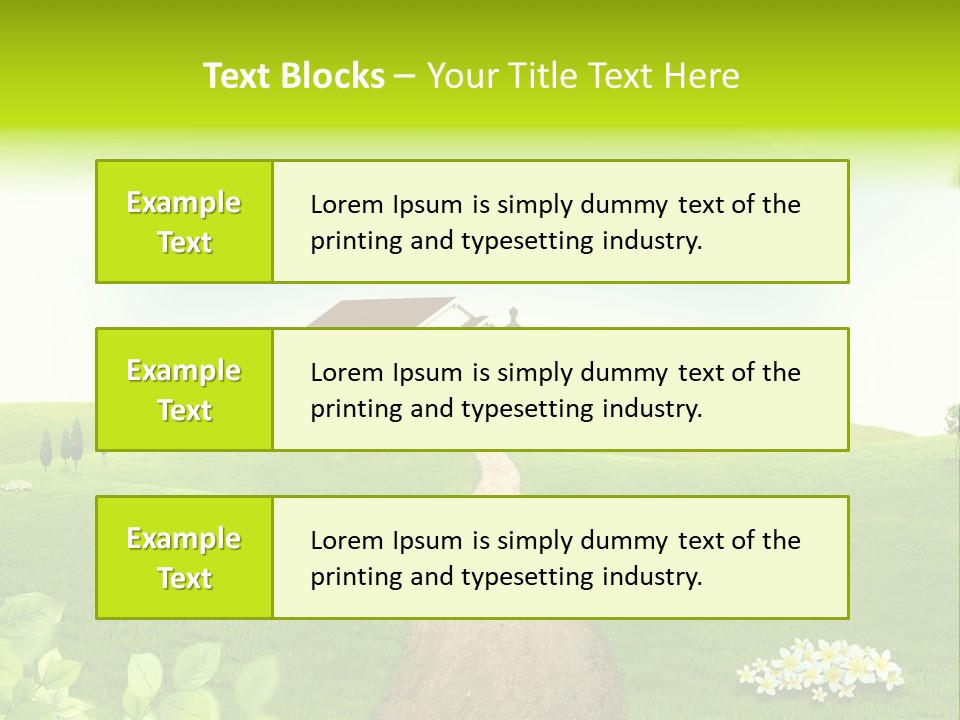 Photo Grass Sky PowerPoint Template