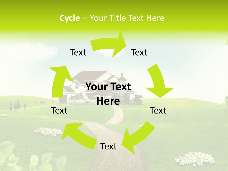 Photo Grass Sky PowerPoint Template