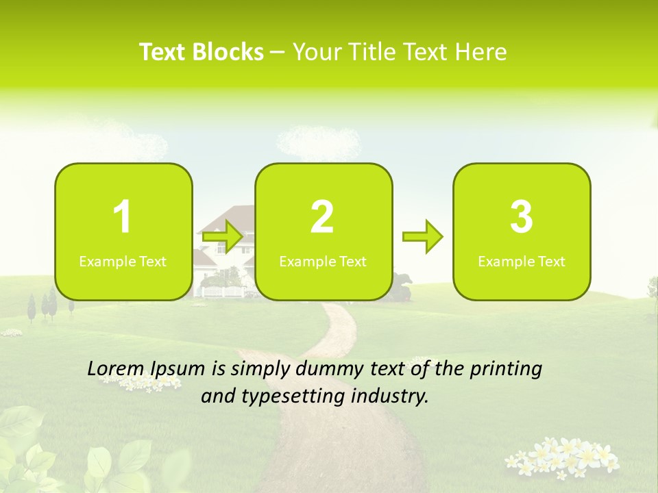 Photo Grass Sky PowerPoint Template