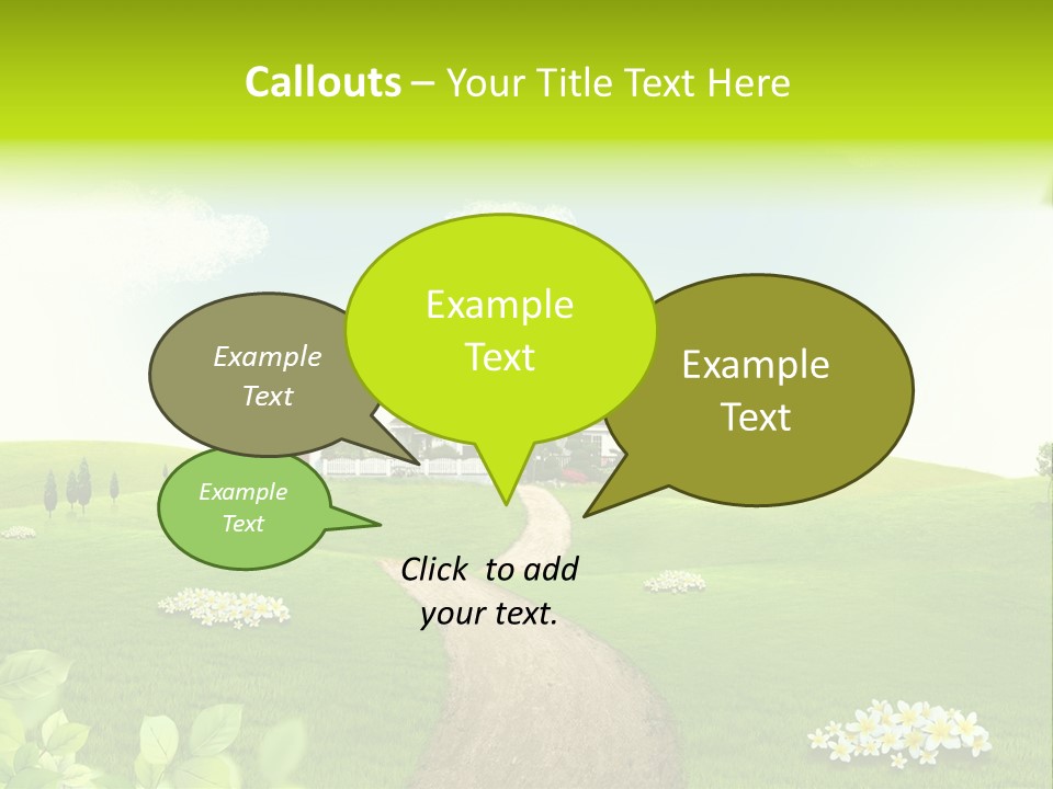 Photo Grass Sky PowerPoint Template