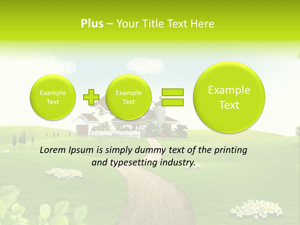 Photo Grass Sky PowerPoint Template