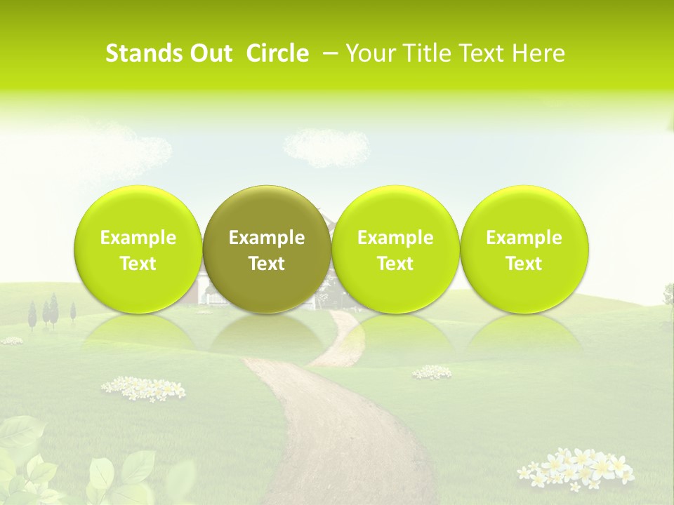 Photo Grass Sky PowerPoint Template