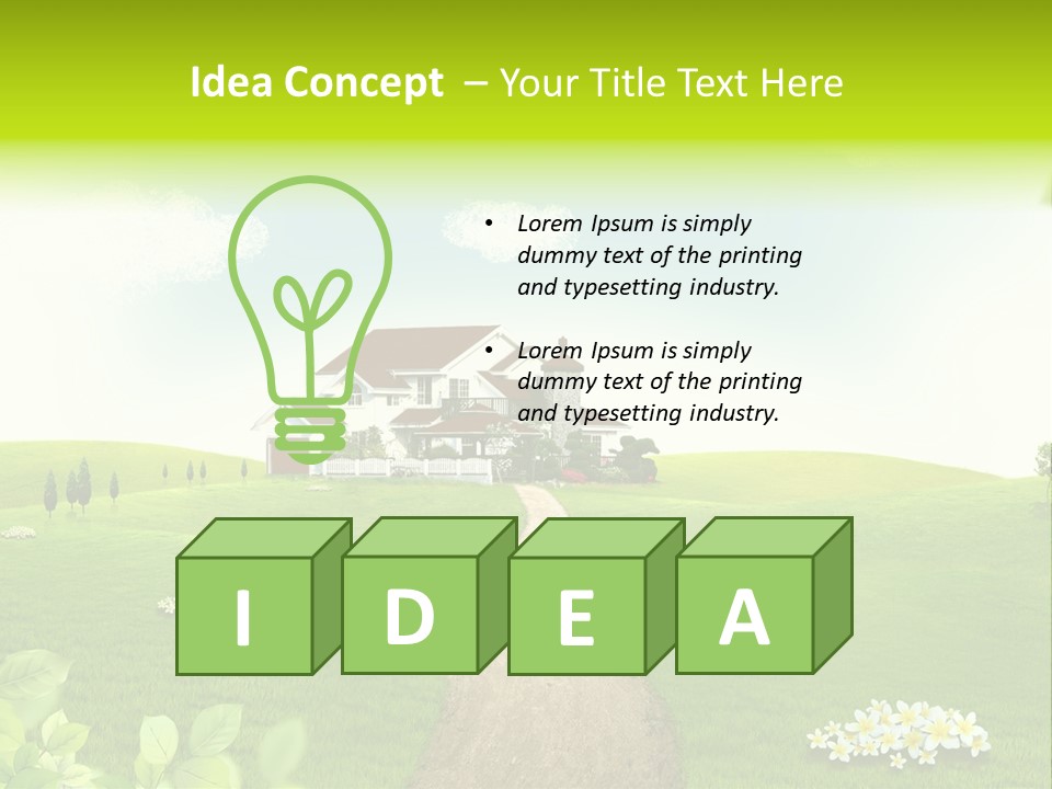 Photo Grass Sky PowerPoint Template