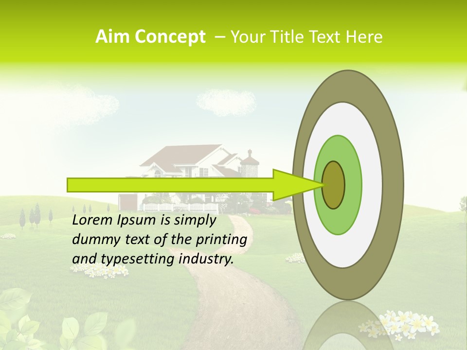 Photo Grass Sky PowerPoint Template