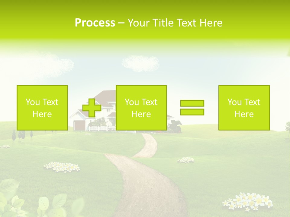 Photo Grass Sky PowerPoint Template