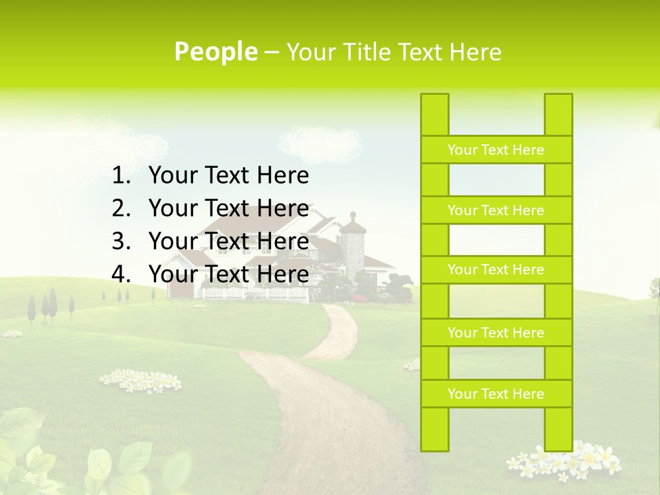 Photo Grass Sky PowerPoint Template