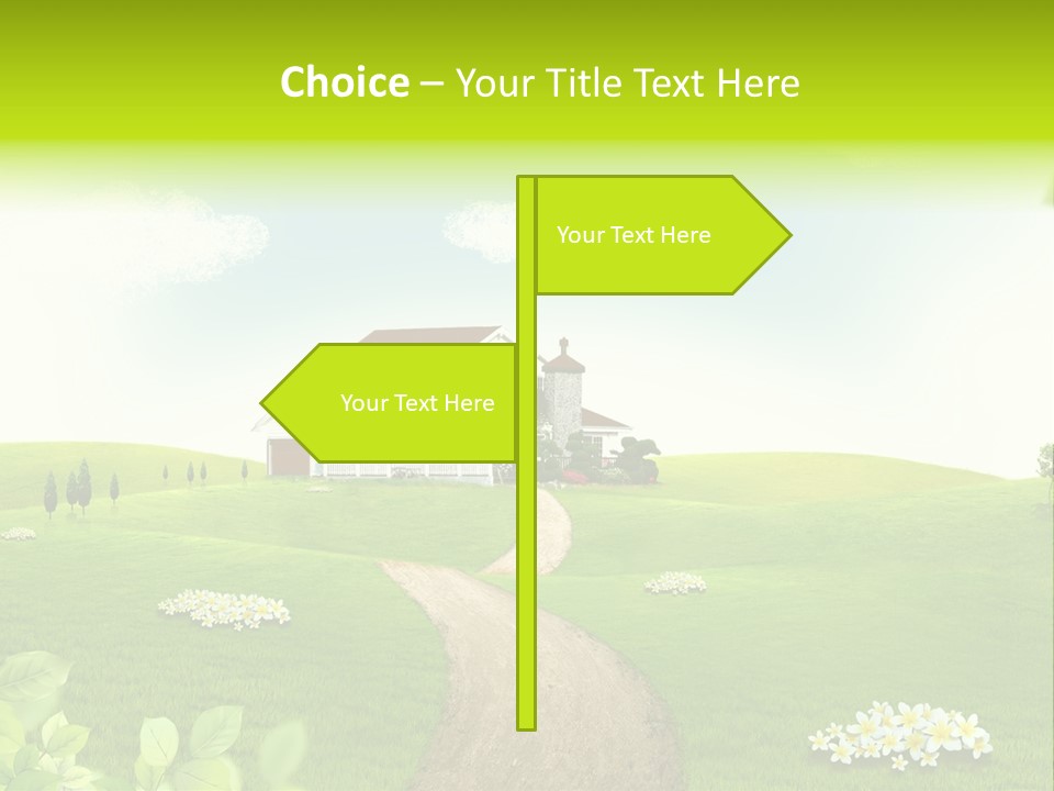 Photo Grass Sky PowerPoint Template