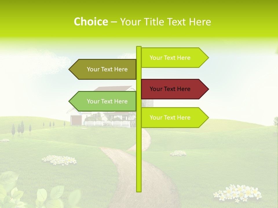 Photo Grass Sky PowerPoint Template