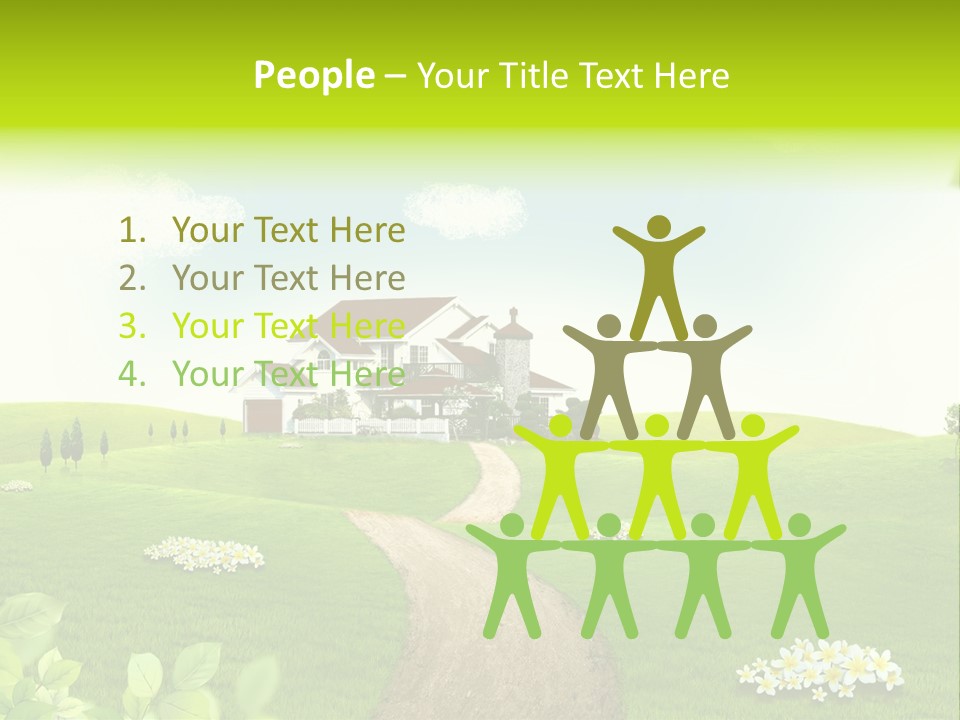 Photo Grass Sky PowerPoint Template