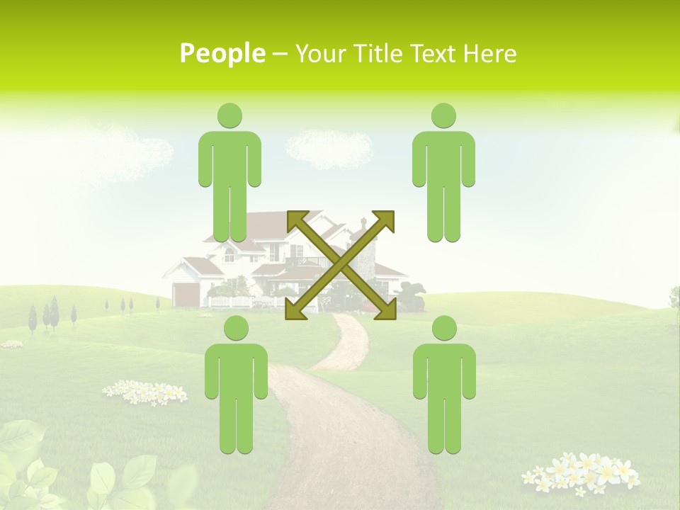 Photo Grass Sky PowerPoint Template