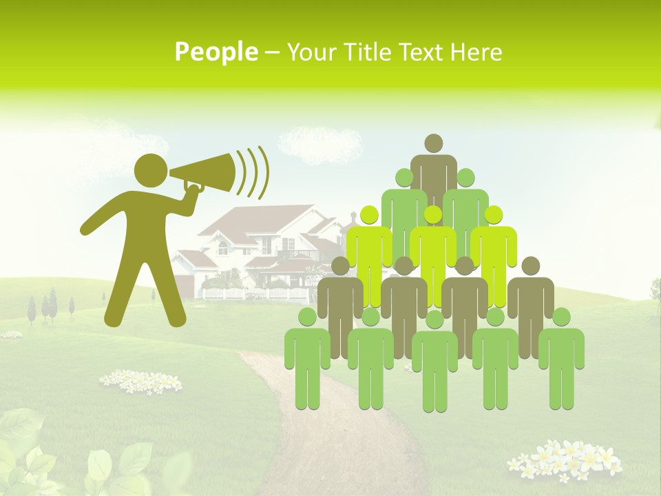 Photo Grass Sky PowerPoint Template