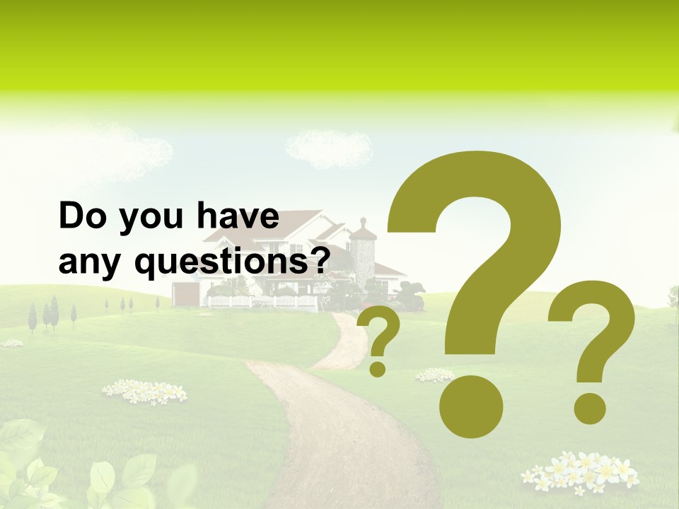 Photo Grass Sky PowerPoint Template