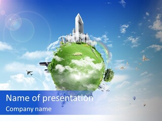 World Air View PowerPoint Template