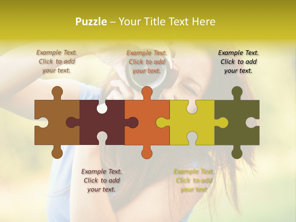 Photo Beautiful Hold PowerPoint Template