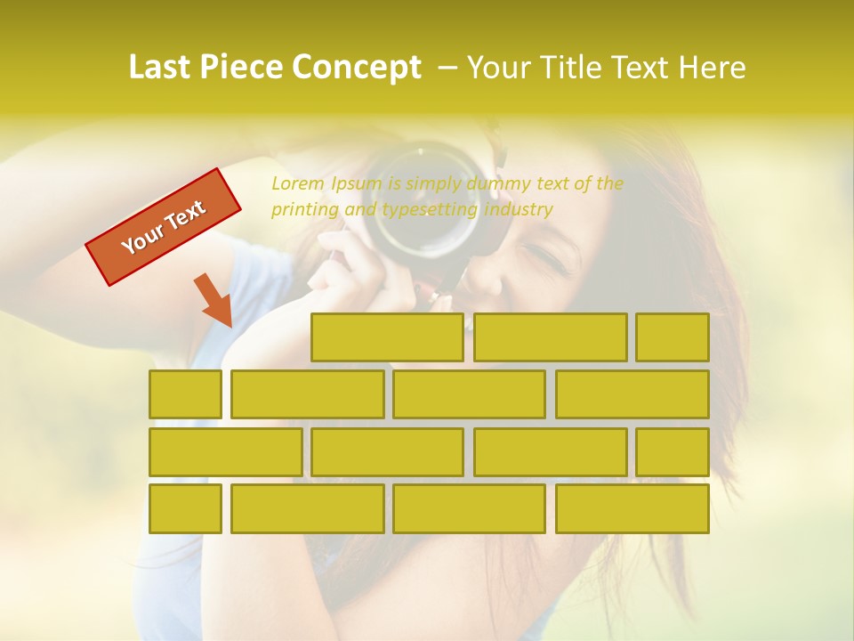 Photo Beautiful Hold PowerPoint Template