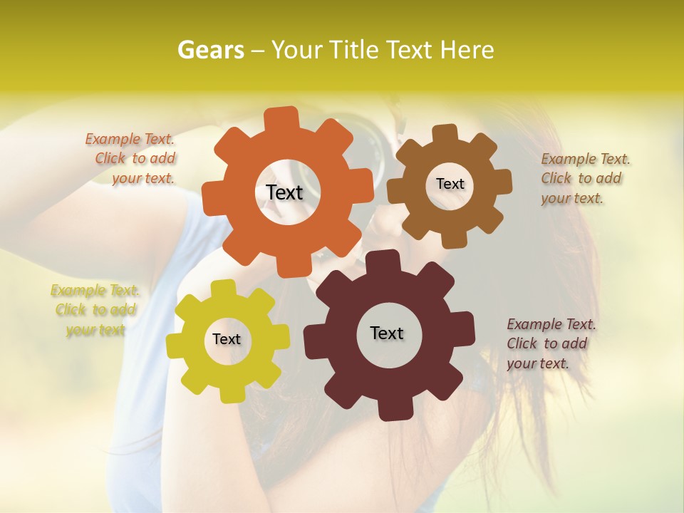 Photo Beautiful Hold PowerPoint Template