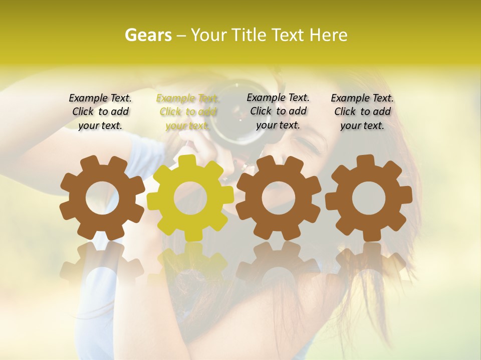 Photo Beautiful Hold PowerPoint Template