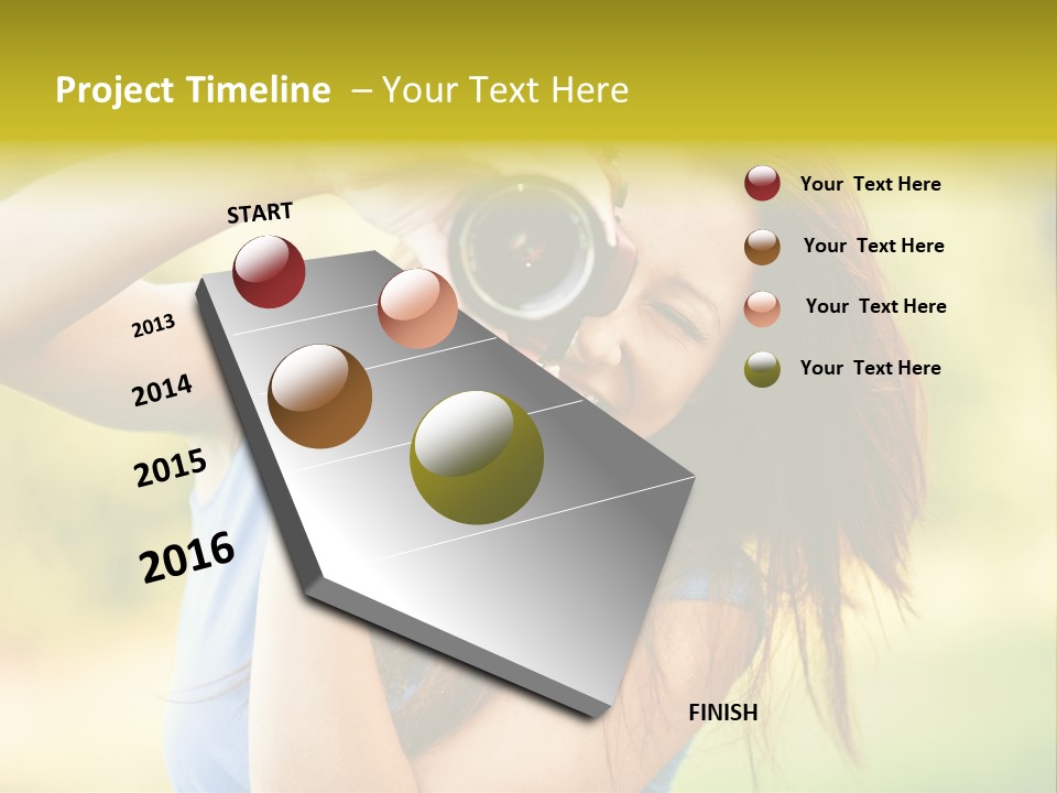 Photo Beautiful Hold PowerPoint Template