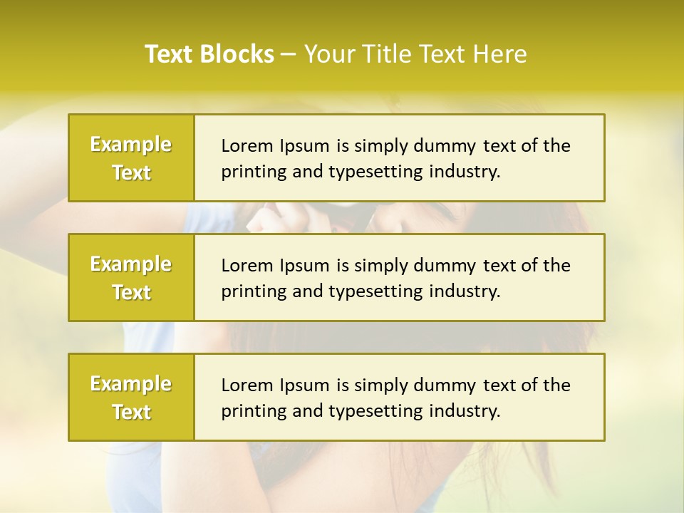 Photo Beautiful Hold PowerPoint Template