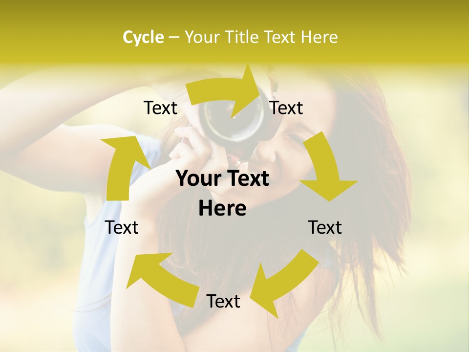 Photo Beautiful Hold PowerPoint Template