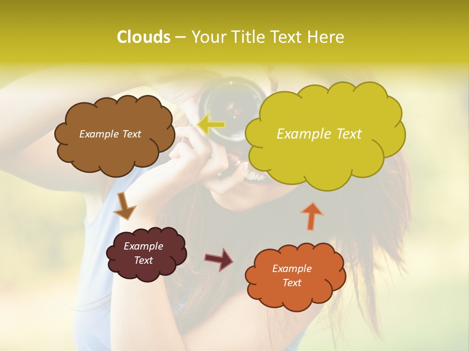 Photo Beautiful Hold PowerPoint Template