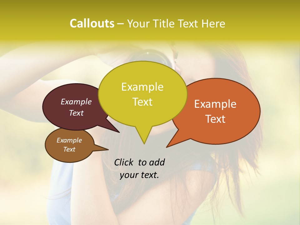 Photo Beautiful Hold PowerPoint Template