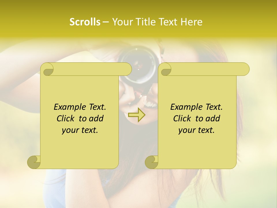 Photo Beautiful Hold PowerPoint Template