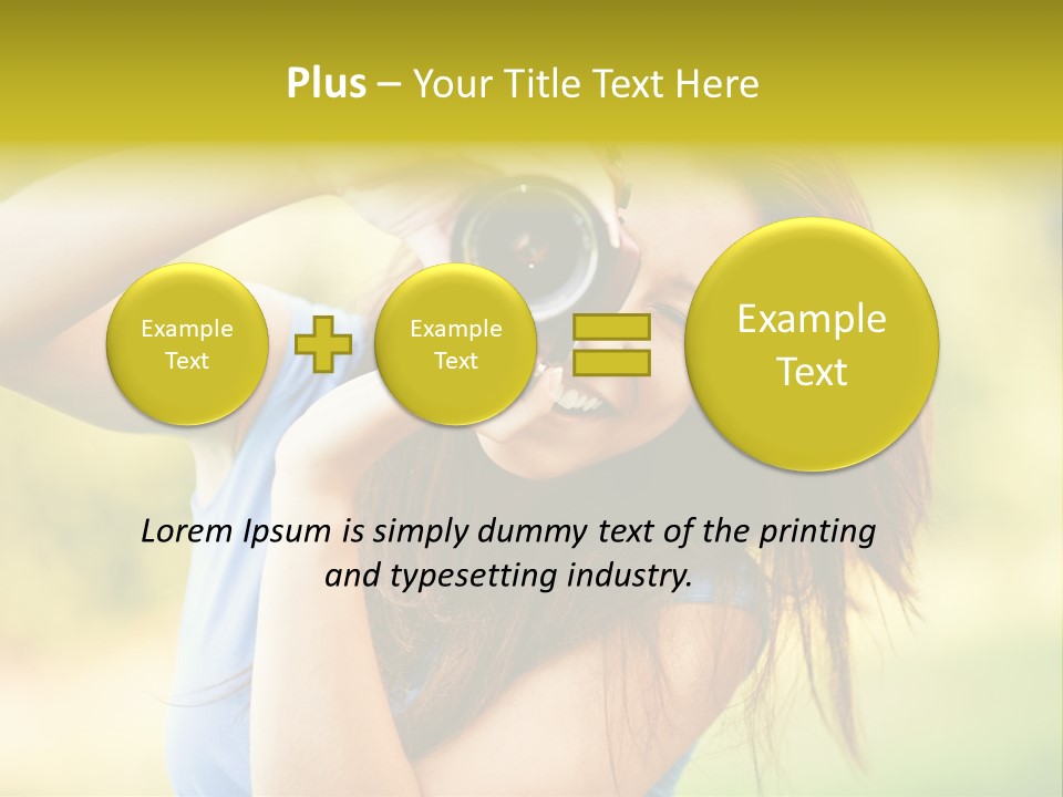 Photo Beautiful Hold PowerPoint Template