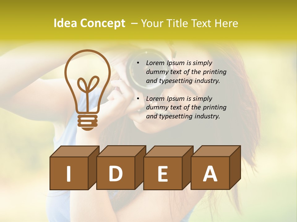 Photo Beautiful Hold PowerPoint Template