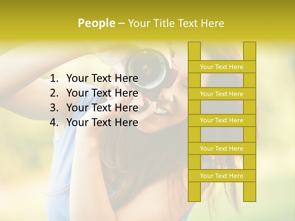 Photo Beautiful Hold PowerPoint Template