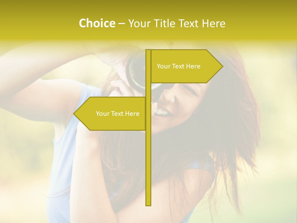 Photo Beautiful Hold PowerPoint Template