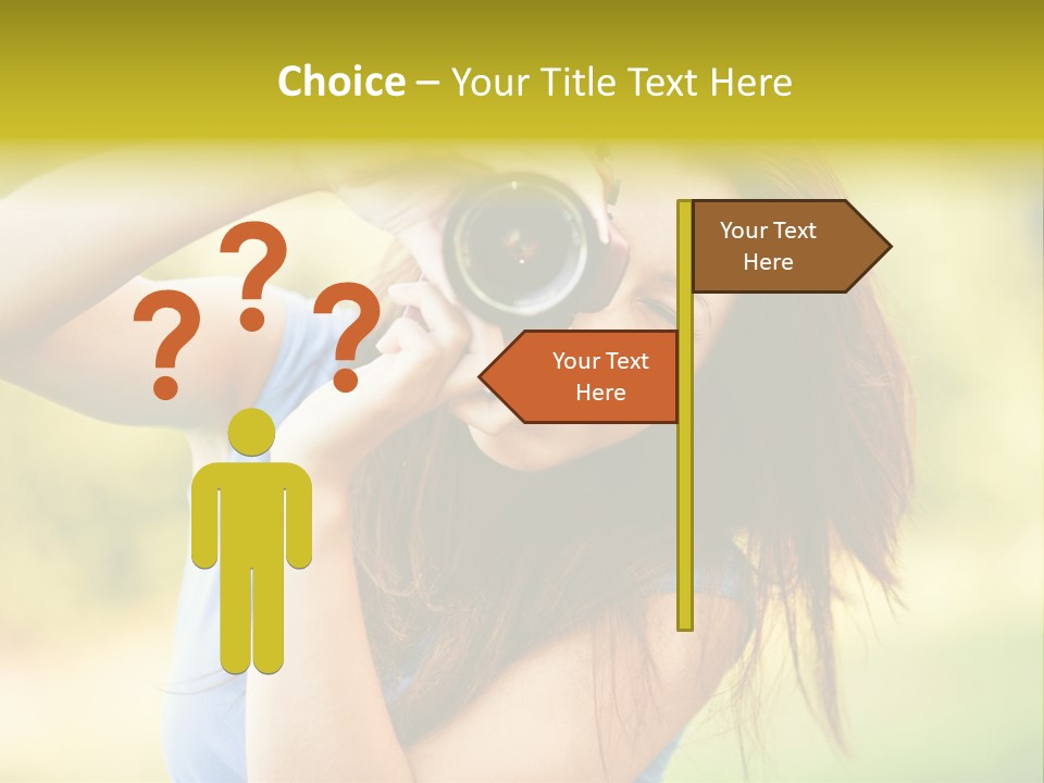 Photo Beautiful Hold PowerPoint Template