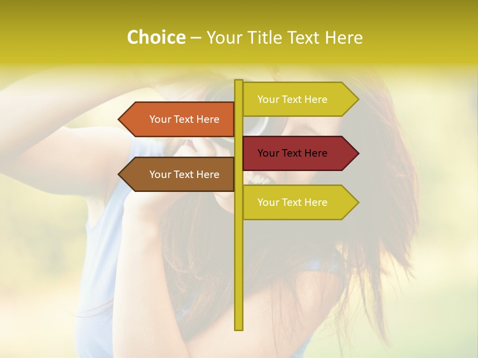 Photo Beautiful Hold PowerPoint Template