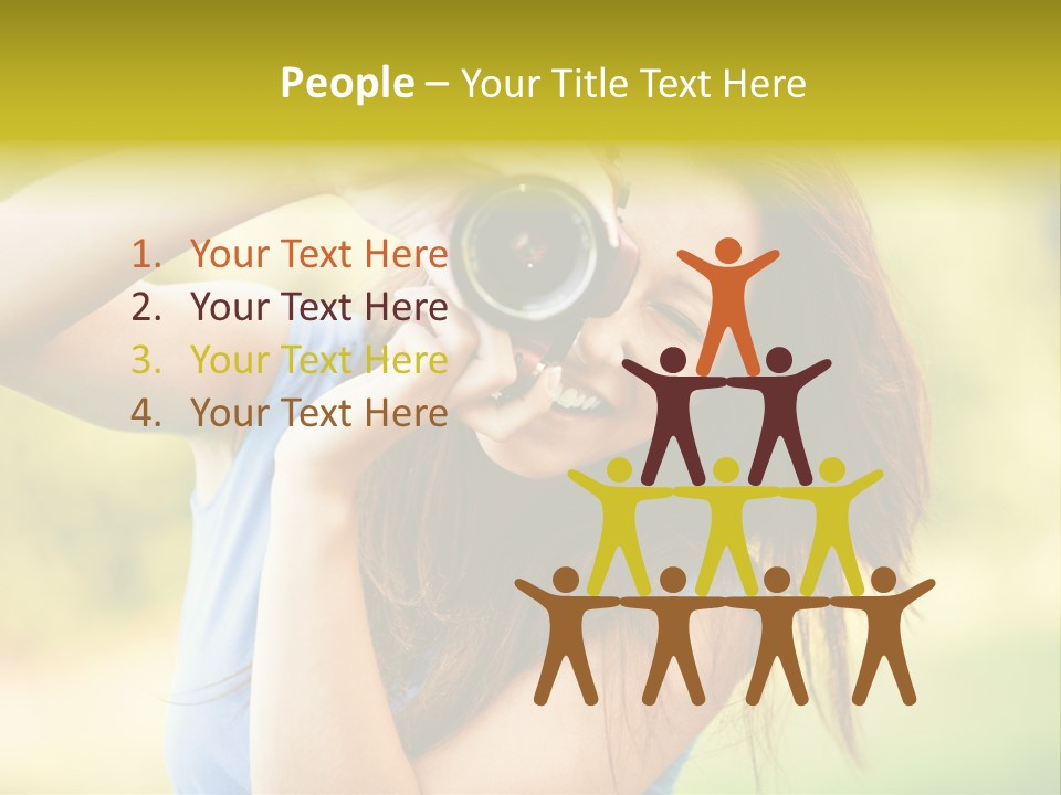 Photo Beautiful Hold PowerPoint Template