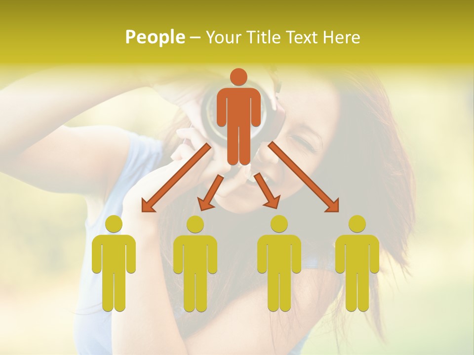 Photo Beautiful Hold PowerPoint Template