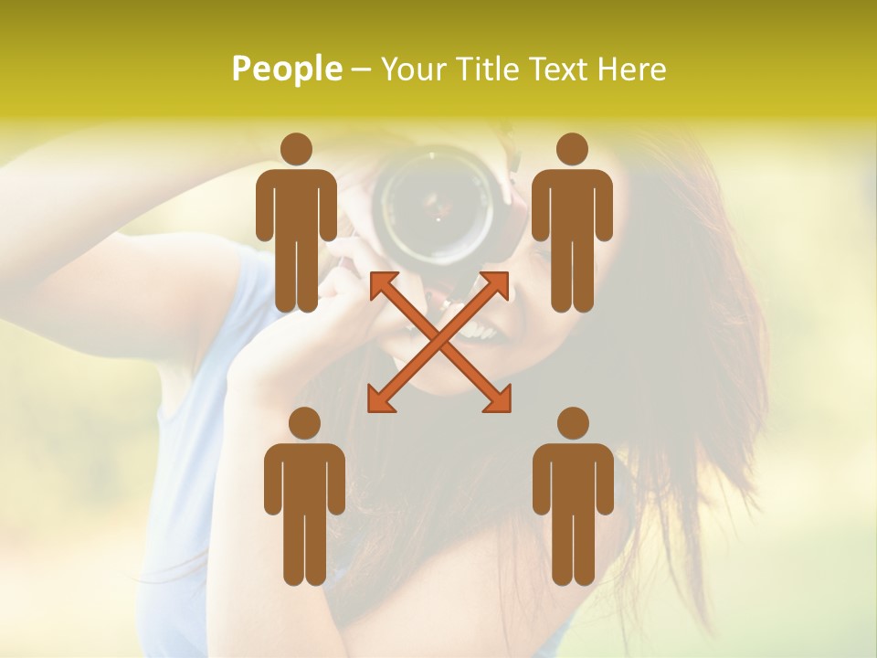 Photo Beautiful Hold PowerPoint Template